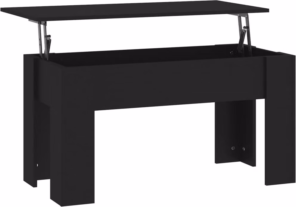Tavolino da Salotto Nero 101x49x52 cm in Legno Multistrato