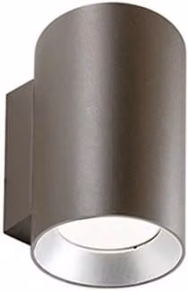 Applique da parete cilindrica Frankystar con LED da 10W, luce calda, colore corten, grado di protezione IP65