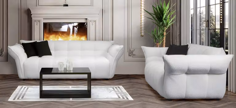 Sofagarnitur Sofas 4 Sitzer Couch Polstersofas Sofa Set 4+4 Wohnzimmer