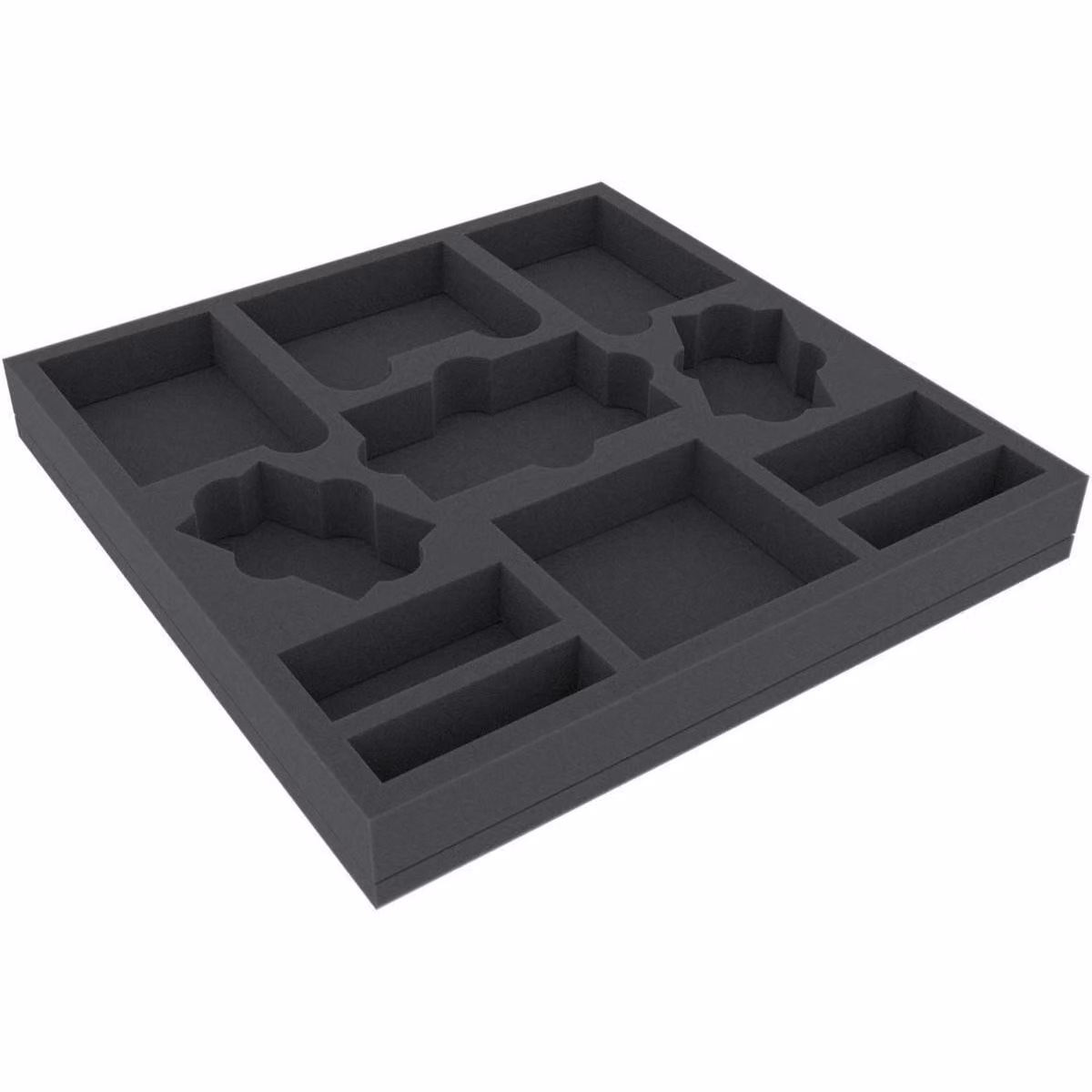 Inserto in schiuma 285 x 285 x 80 mm con 11 scomparti per giochi da tavolo