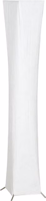 Lampada da terra moderna HOMCOM in acciaio e tessuto, Bianco e Argento, L/P/H: 25 x 25 x 129 cm