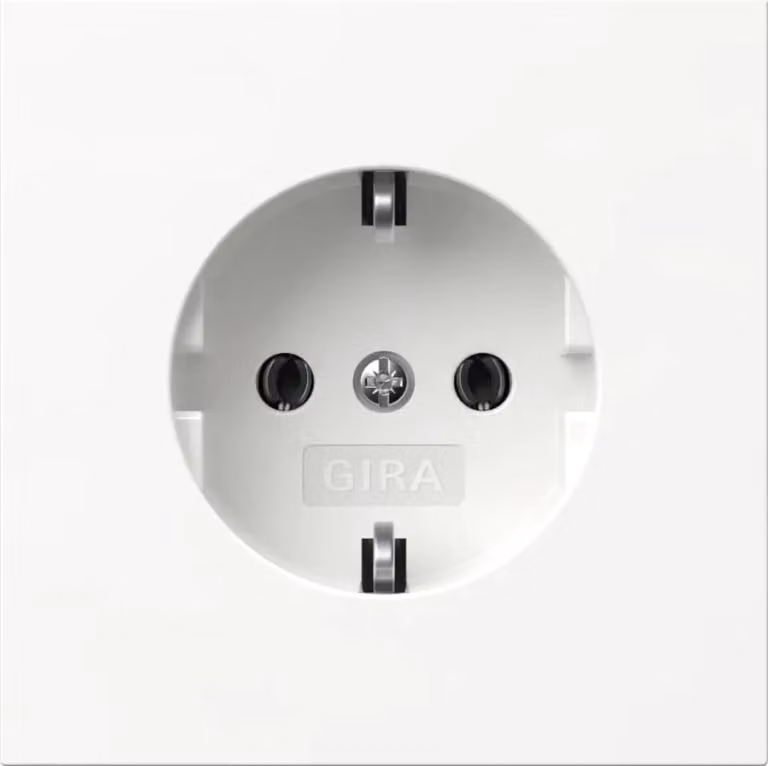 Presa SCHUKO Gira senza coperchio Interruttore a superficie bianco puro 446670
