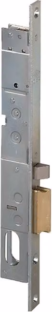 Serratura Elettrica Da Infilare Per Montanti Allum E18 Dx -Front.Mm 16 Scrocco Autobl.