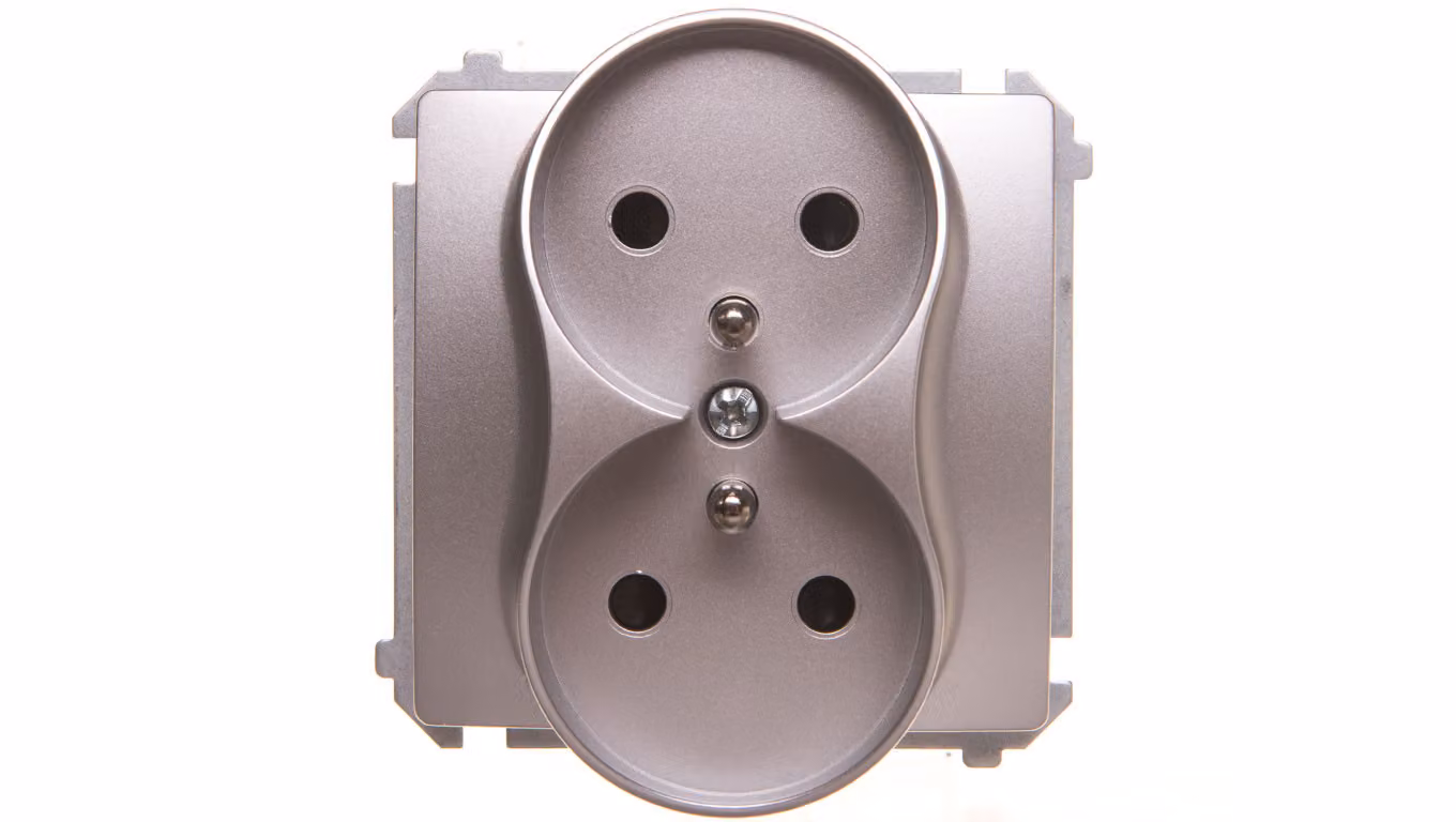 Contatto Simon BMGZ2MZ.01/43, Argento, Plastica, IP20, 250 V, 75 mm, 45 mm