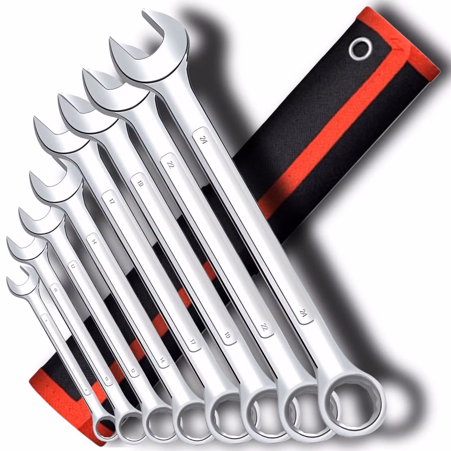 Omgoods - Set di chiavi a bussola, 8 pezzi - Chiavi a bussola - Chiavi a cricchetto - Acciaio cromo vanadio - Utensili manuali - Maniglie robuste - Set di chiavi