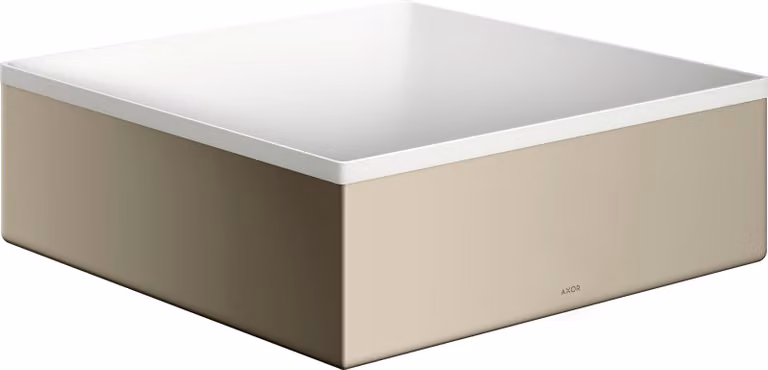hansgrohe AXOR Suite lavabo à poser, rectangulaire, 285x285mm, avec cadre métal, sans trop-plein, SOLIDSurface, 42002830, 42002830