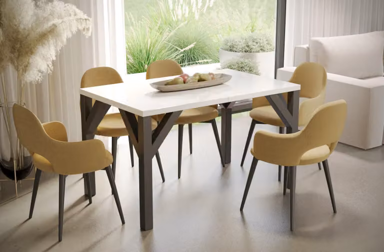 Tavolo pieghevole BALTIKA 130(185)x90 bianco lucido