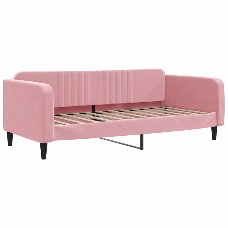 Letto da Giorno Rosa 100x200 cm in Velluto