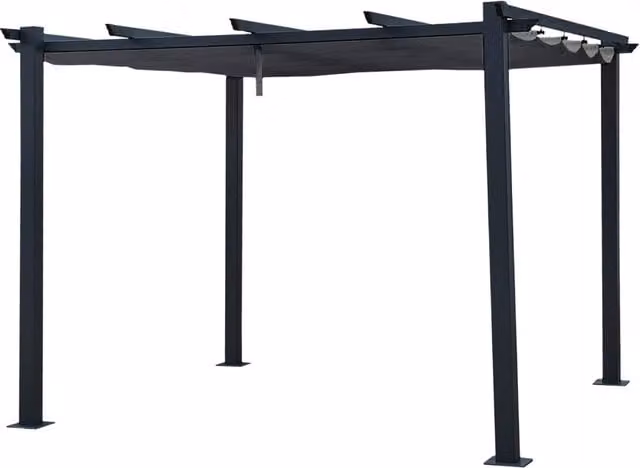 Pergola 3 × 3m CASSIS grigio - struttura in alluminio