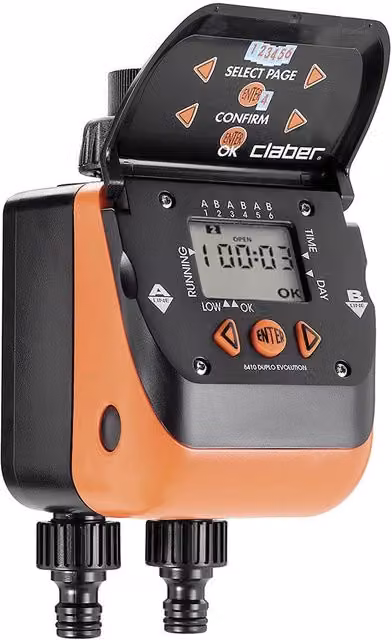 Programmatore Digitale Claber Aquadue Duplo Art. 8410 con Display LCD