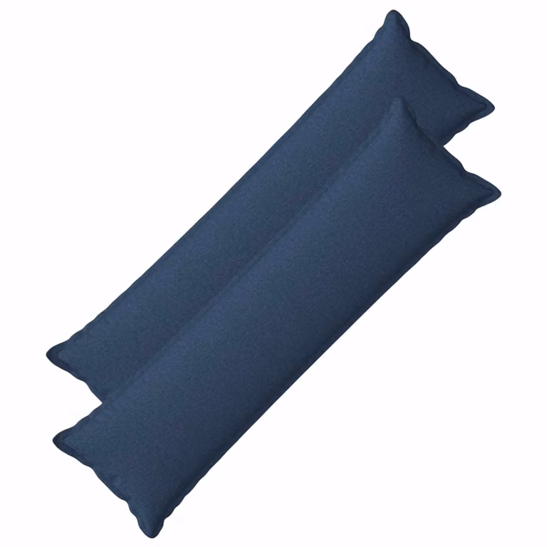 vidaXL Cuscino con cuscino HOUTEN 2 pz Blu Lino