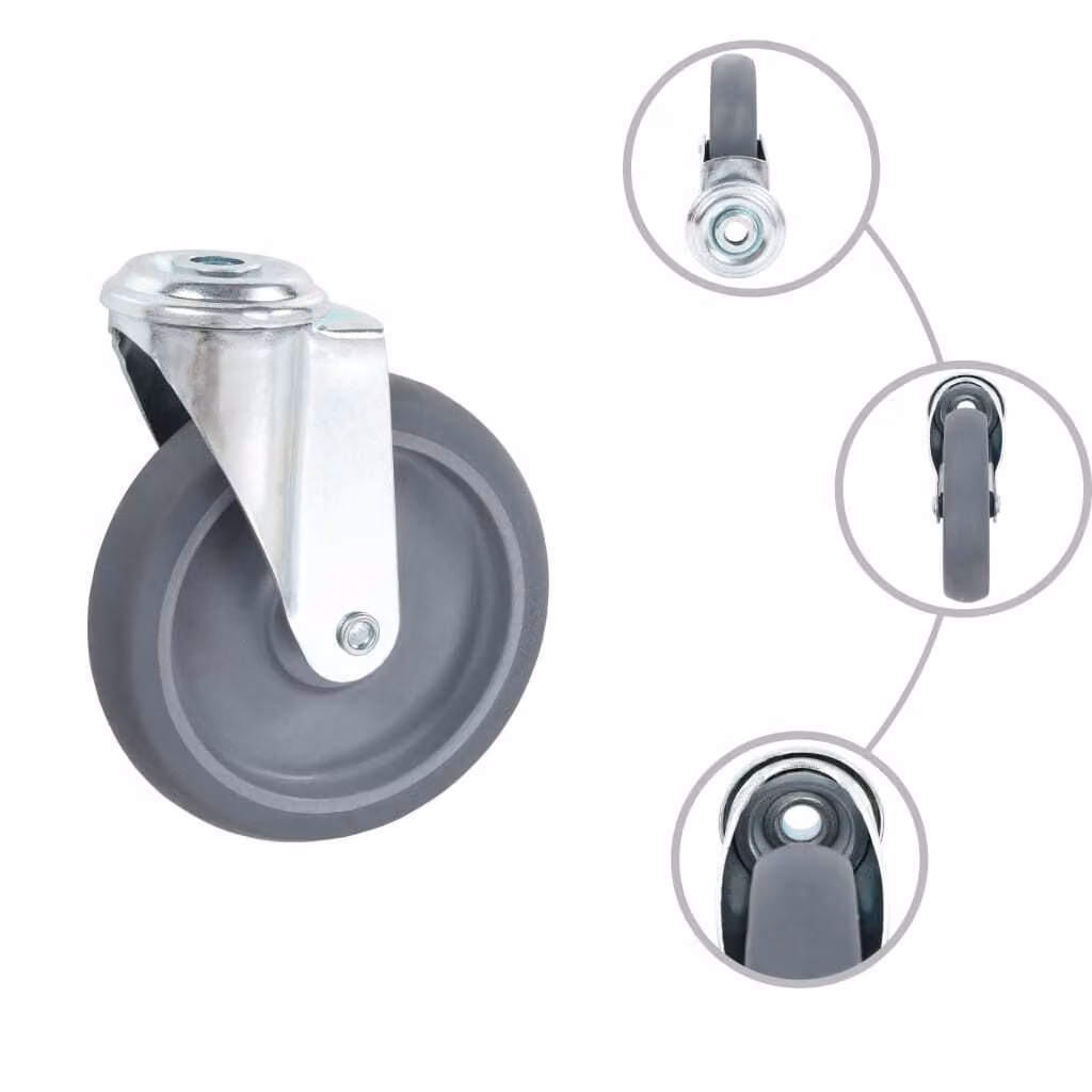Ruote Girevoli con Foro per Bullone 16 pz 125 mm