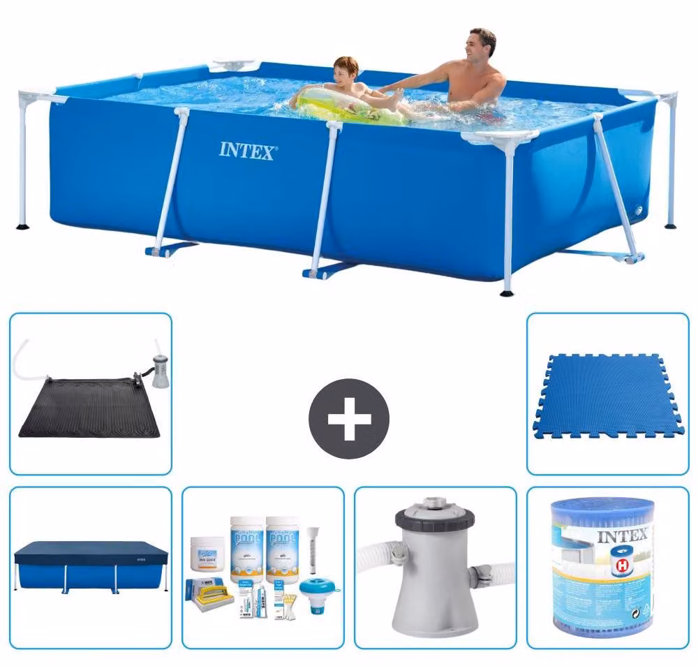 Piscina fuori terra rettangolare - 260x160x65 cm - 7 pezzi - Modello S40113