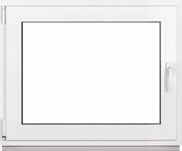 Finestra Framex per cantina Finestra in PVC bianca Larghezza x altezza 100 x 75 cm (1000 x 750 mm) doppia (32 mm) rotazione/inclinazione DIN sinistra - Premium - Tutte le misure