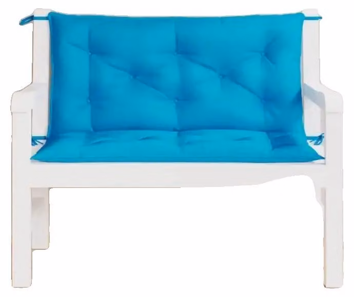 Cuscini per panchine da giardino, imbottitura morbida, tessuto idrorepellente, colore blu