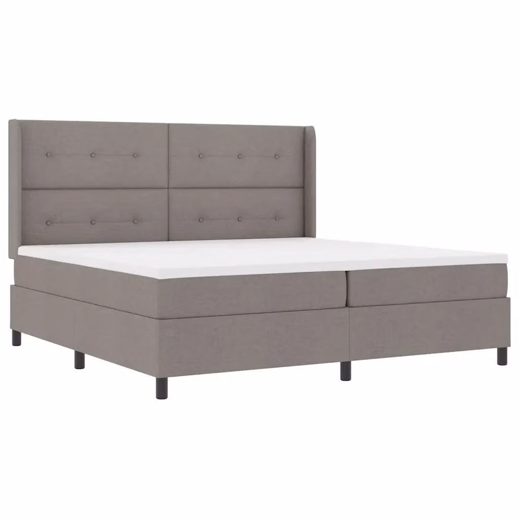 Letto con Materasso a Molle Talpa vidaXL con Illuminazione LED Sotto il Letto in Tessuto Beige o Grigio 200 x 200 cm – 2