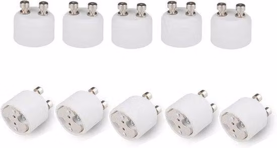Adattatore GU10 a MR16 - Convertitore per portalampada, 230V, 10A, 2,5 cm, bianco