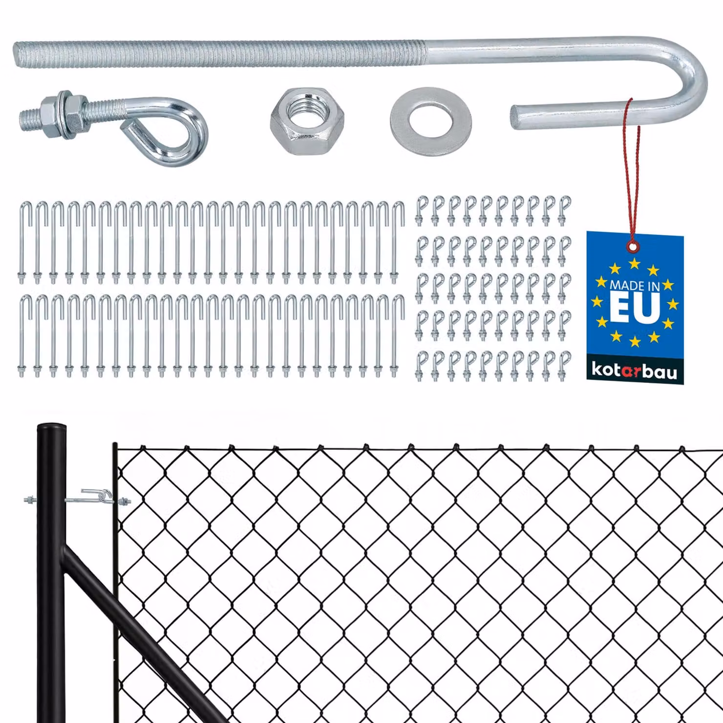 KOTARBAU® 50 PezziTiranti per Filo Acciaio M6 Tenditore Filo Tendicavo per Filo Acciaio Tendifilo Aperto con Vite di Fissaggio Chiusa