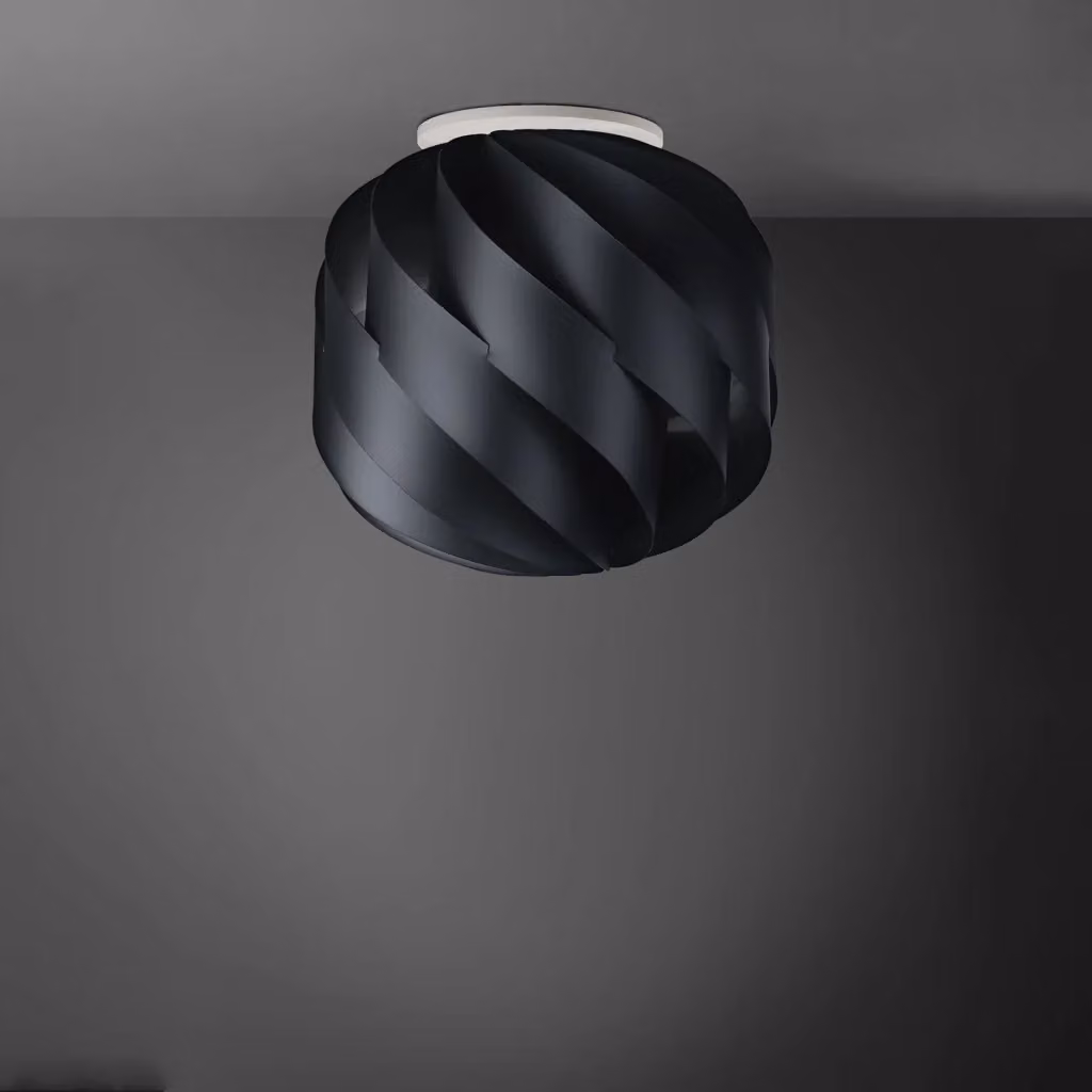 Plafoniera Moderna Globe Linea Zero Polilux Nero con 1 Luce E27, Diametro: 40 cm – 2