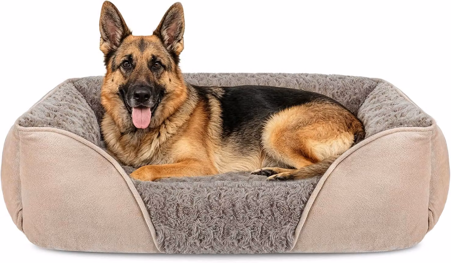 Cuccia per cani XXL, adatta a cani di grossa taglia, lavabile, ideale per ridurre l'ansia, realizzata in peluche morbido e traspirante, con base antiscivolo