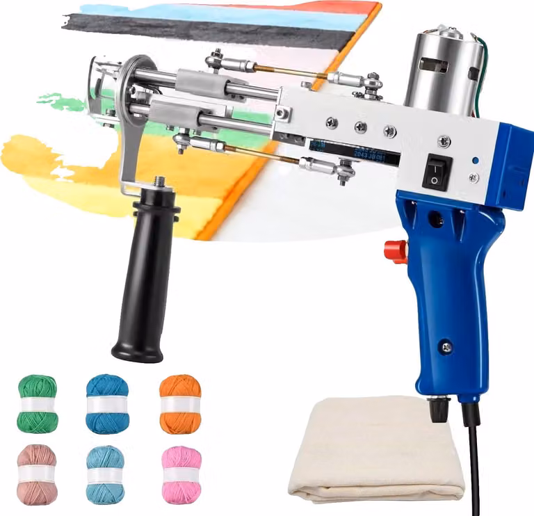 Pistola per tufting, velocità regolabile 5-40 punti/secondo, potenza 70 watt, altezza del pelo 7-19 mm, funzionamento elettrico, design facile da usare