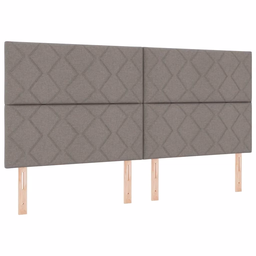 Testiera per letto moderna vidaXL in tessuto e legno con design geometrico, disponibile in beige o grigio – 2