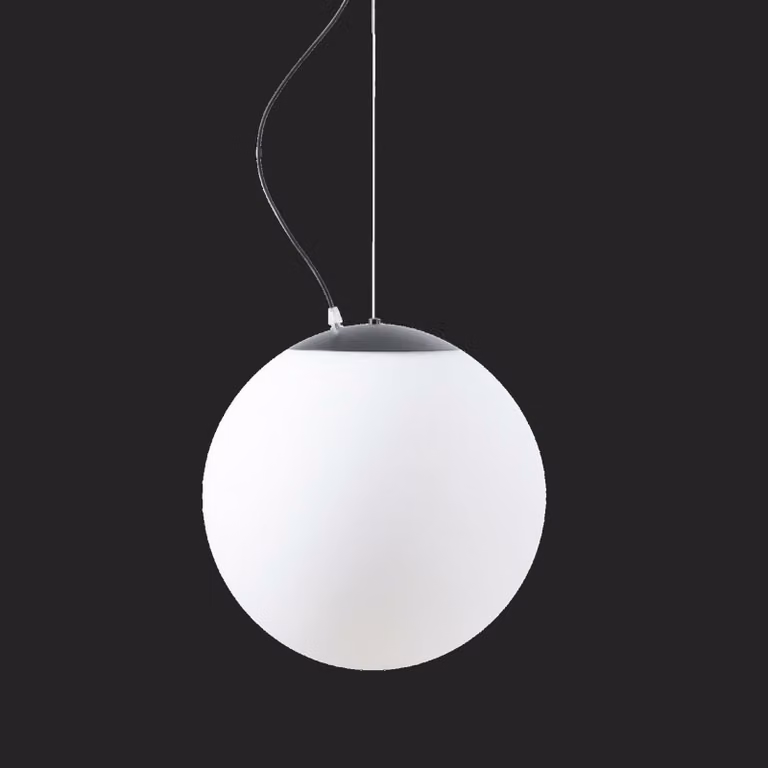 OSMONT ADR72587 ADRIA L3 HP apparecchio a sospensione in vetro nero/bianco IP40 4000 K 52W LED combinazione di emergenza 3 h