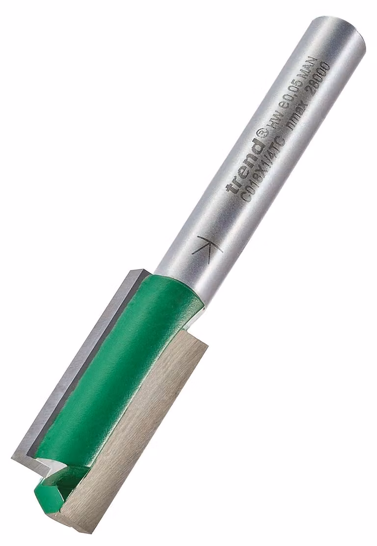 Fresa a due taglienti, con gambo da 1/4 di pollice e diametro di taglio di 11,1 mm