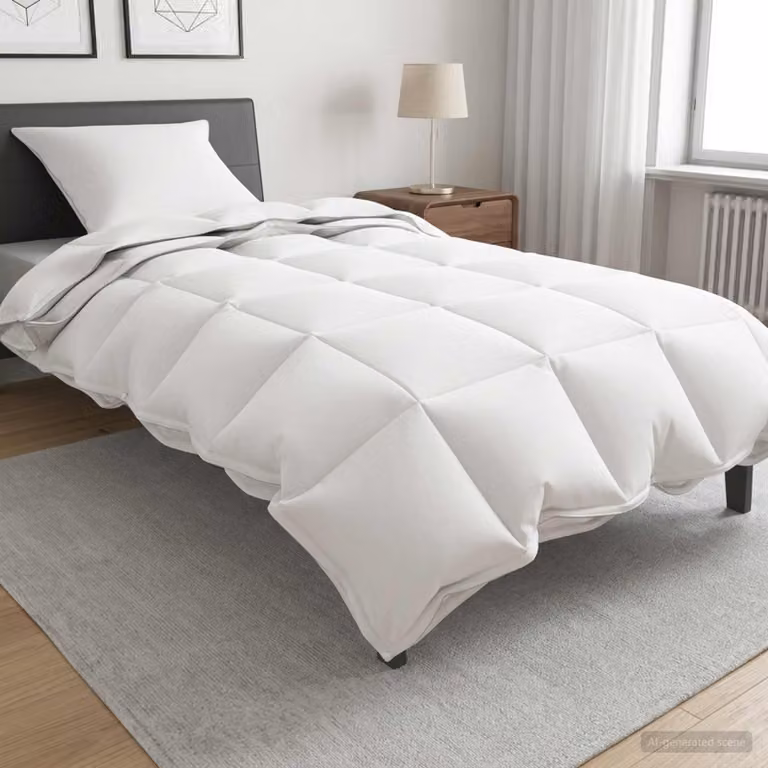 Set Piumone e 2 Cuscini vidaXL per Tutto l'Anno, Bianco, L 137 x L 200 cm