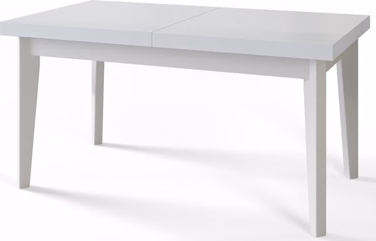 Tavolo da pranzo 140 cm / 180 cm, Tavolo allungabile, Tavolo da cucina, Tavolo da pranzo, Tavolo da soggiorno, Tavolo da camera, Tavolo moderno, Tavolo da soppalco, Gambe bianche, Scandinavo, 140x80, Bianco