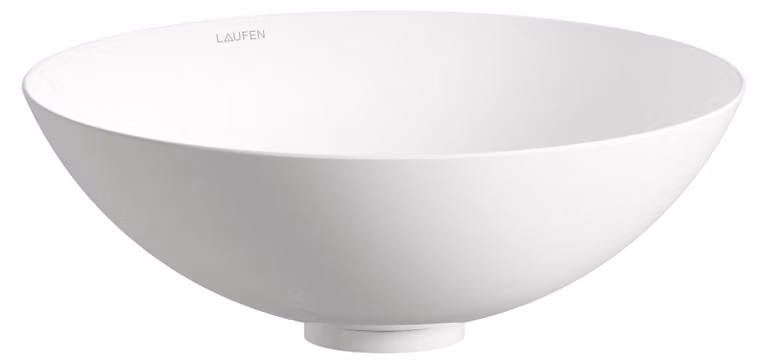 LAUFEN CLASSICS Cuvette de lavabo, ronde, sans trou pour robinet, sans trop-plein, 360x360x130mm, blanc brillant, H512CL20001121, H512CL20001121