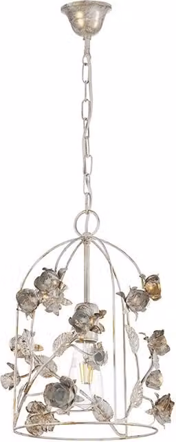 Lampada a sospensione Carolina Onli in metallo beige e oro/ottone