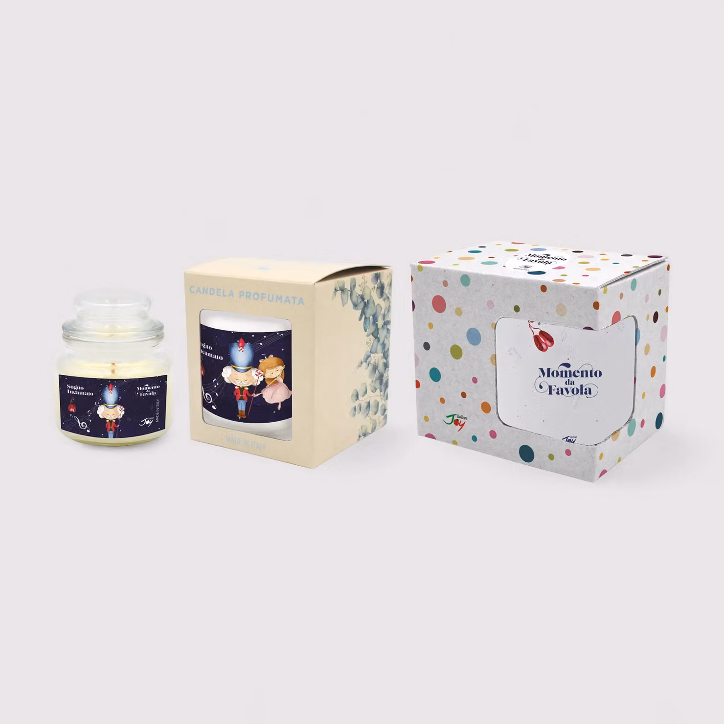 Set tazza tema "Sogno incantato" e 2 candele profumate fragranza gelsomino