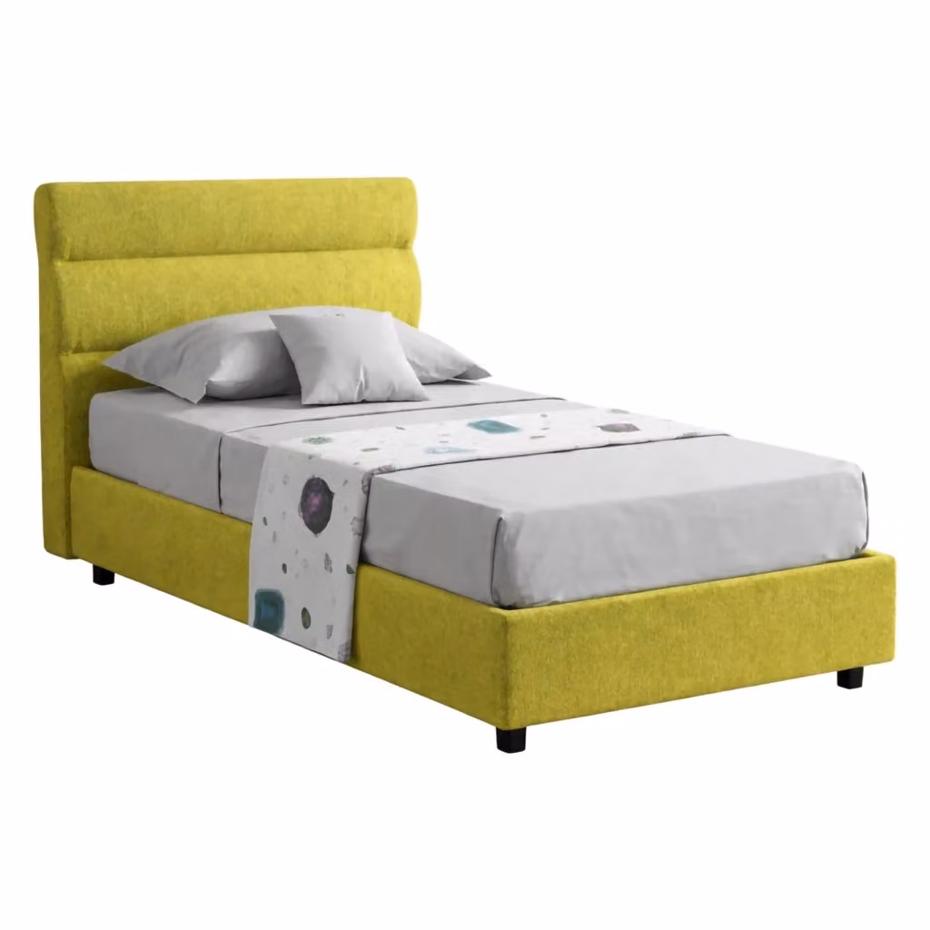 Letto Singolo Adalpina con Materasso Incluso, Base a Alzata, Verde, L 80 cm x P 200 cm – 2