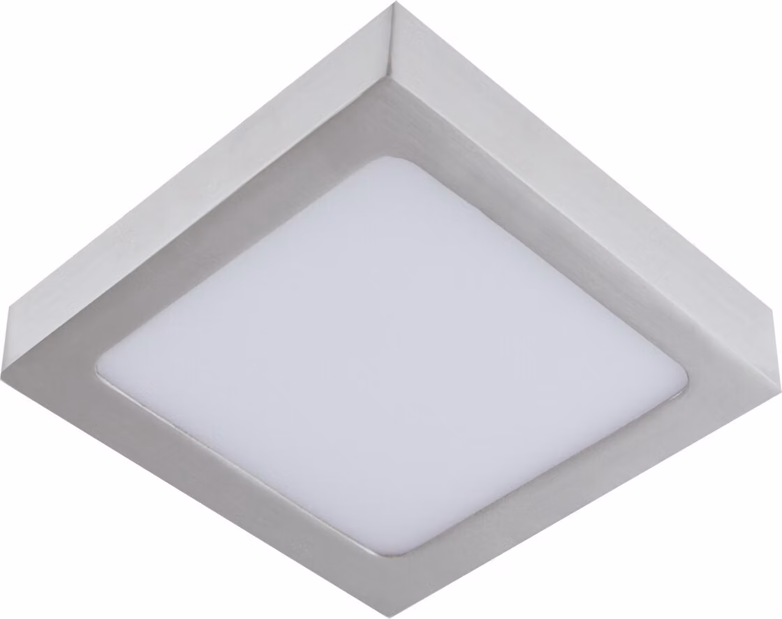 Plafond a soffitto moderno per cucina sala da pranzo cromo opaco quadrato 22,5 cm colore neutro LED 18W MARTIN Struhm