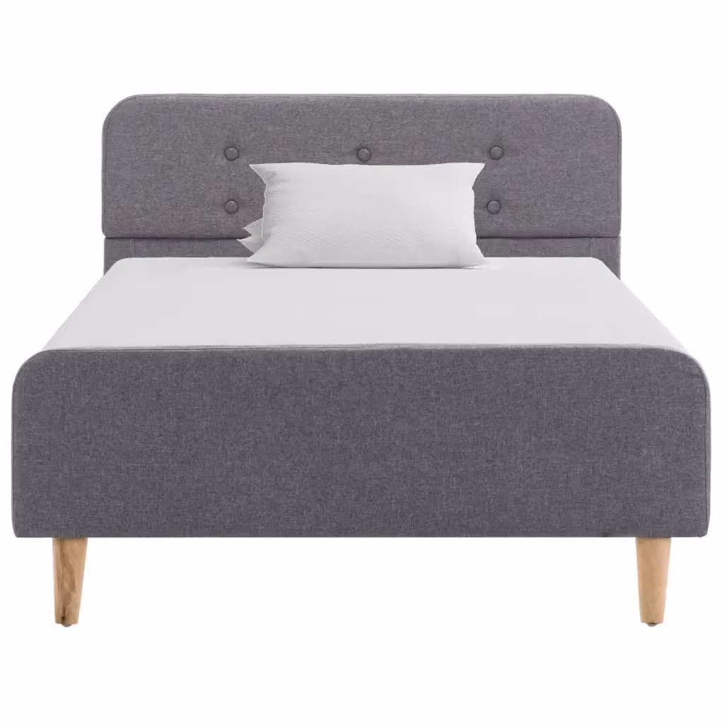Giroletto vidaXL in tessuto grigio con struttura in legno e metallo L: 100 cm, P: 200 cm – 2
