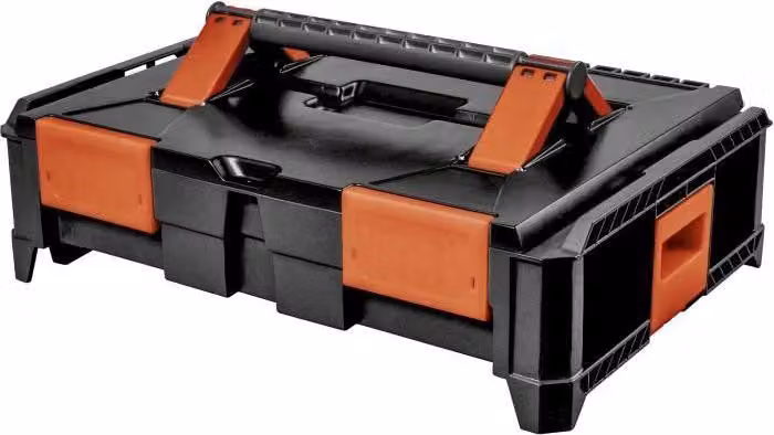 Valigetta portautensili professionale in ABS, 46x34x14 cm, resistente agli urti, compatta, impilabile