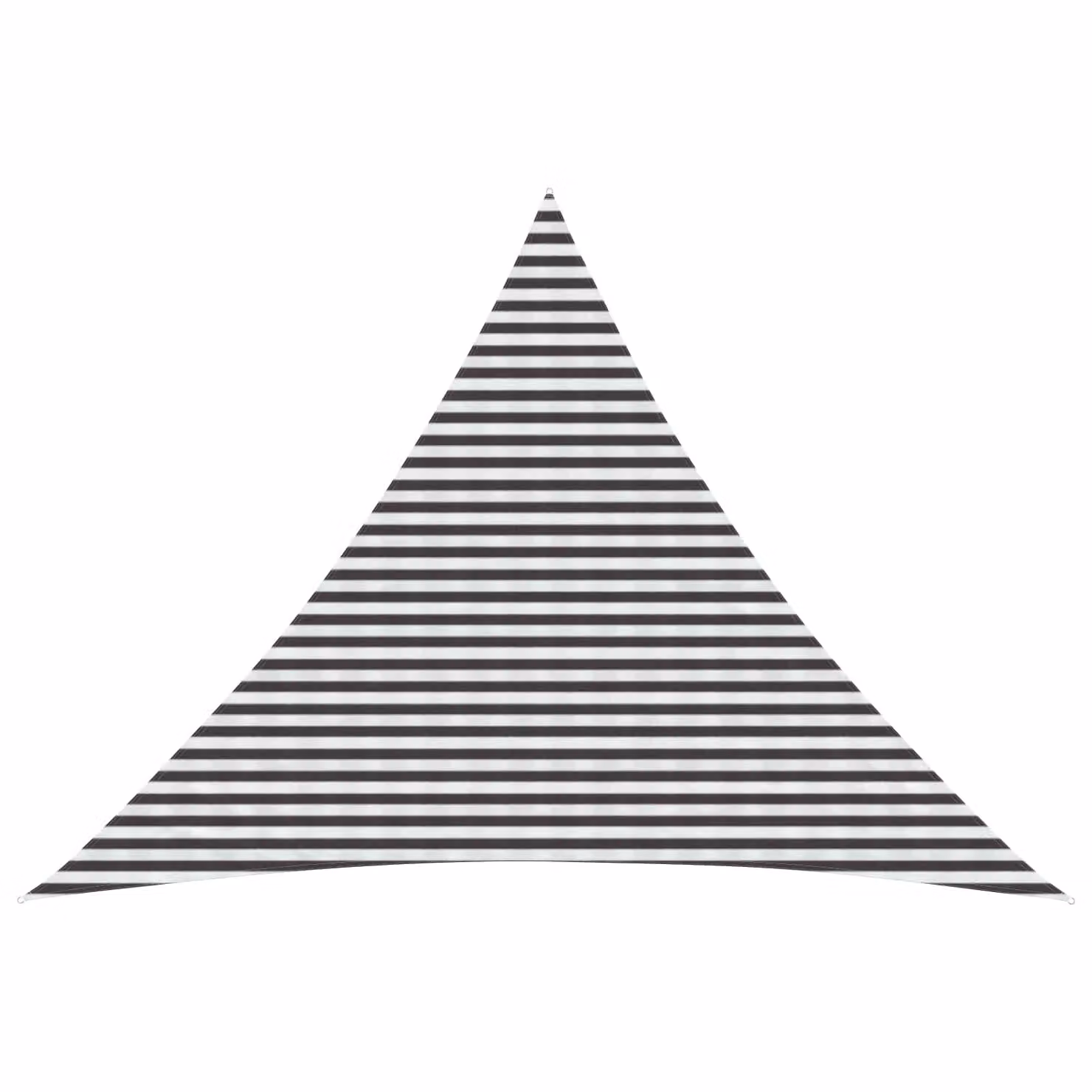 Telo Ombra Triangolare vidaXL in HDPE Antracite e Bianco L: 5 m, P: 5 m, H: 6 m