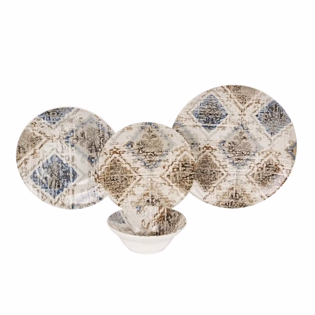 Servizio piatti Nininori in ceramica, set da 24 pezzi, multicolore – 2