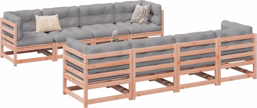 Maison Exclusive - Set da giardino da 9 pezzi in legno massello di douglasia