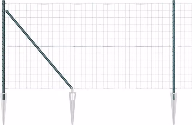 Recinzione da Giardino DESIGN IN in Acciaio e PVC Verde, H: 120 cm, L: 25 m – 1
