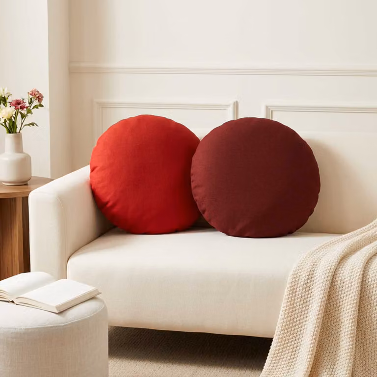 vidaXL Cuscino con cuscino HEERLEN 6 pz Rosso Tessuto