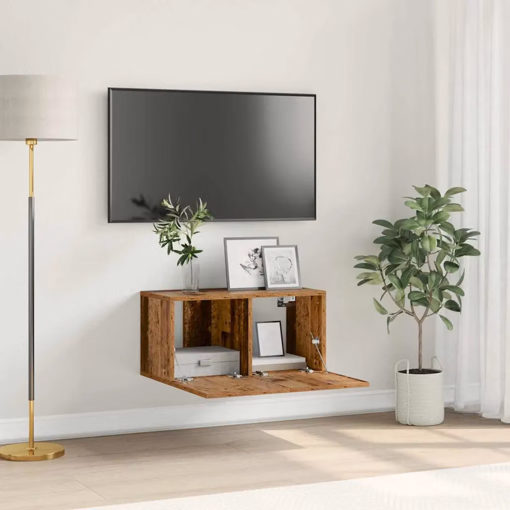 Set mobile TV moderno vidaXL in legno ingegnerizzato marrone L 60 cm, P 30 cm, H 30 cm