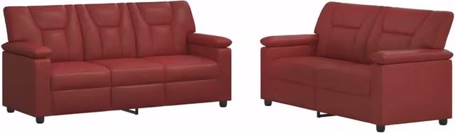 Set di divani 2 pcs Rosso Vino Similpelle 3430570