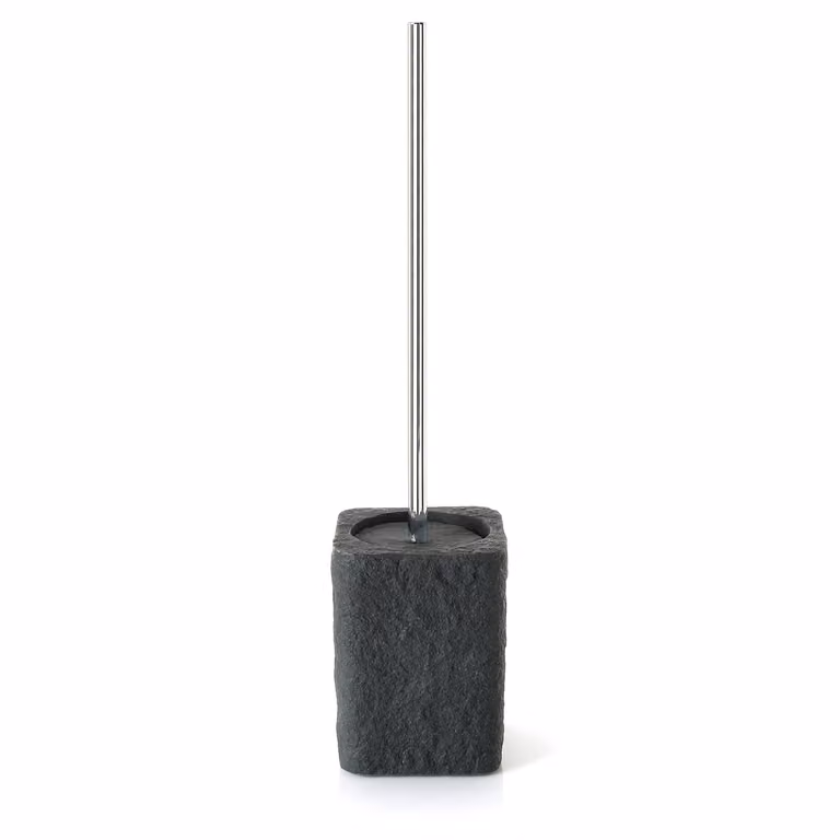 Scopino WC d'appoggio con ciuffo in setole in resina e sabbia AR33 Gedy serie ARIES Antracite
