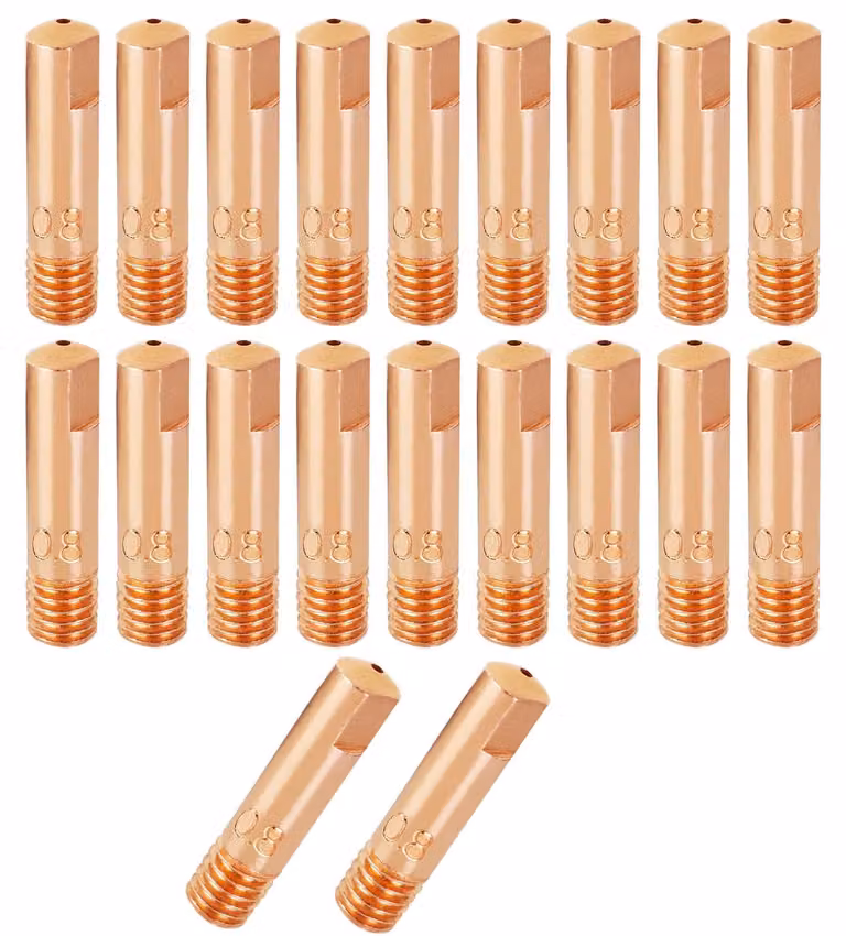Set di 20 contatti in rame da 0,8 mm per saldatura MIG/MAG