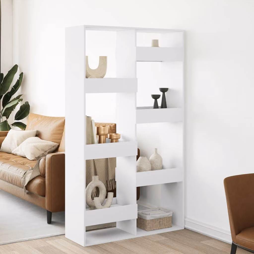 Divisorio bianco vidaXL in MDF L: 100 cm, P: 33 cm, H: 175 cm