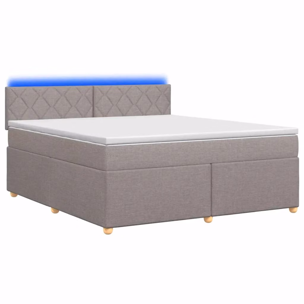 Letto box spring ibrido vidaXL con materasso a molle insacchettate e base contenitore, colore grigio, L 140 x P 200 cm – 2