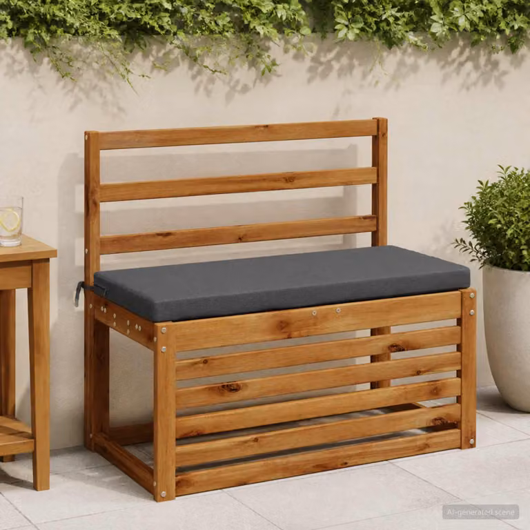 vidaXL Cuscino per panchina SOEST rettangolare in poliestere con rivestimento rimovibile e resistente ai raggi UV, Antracite