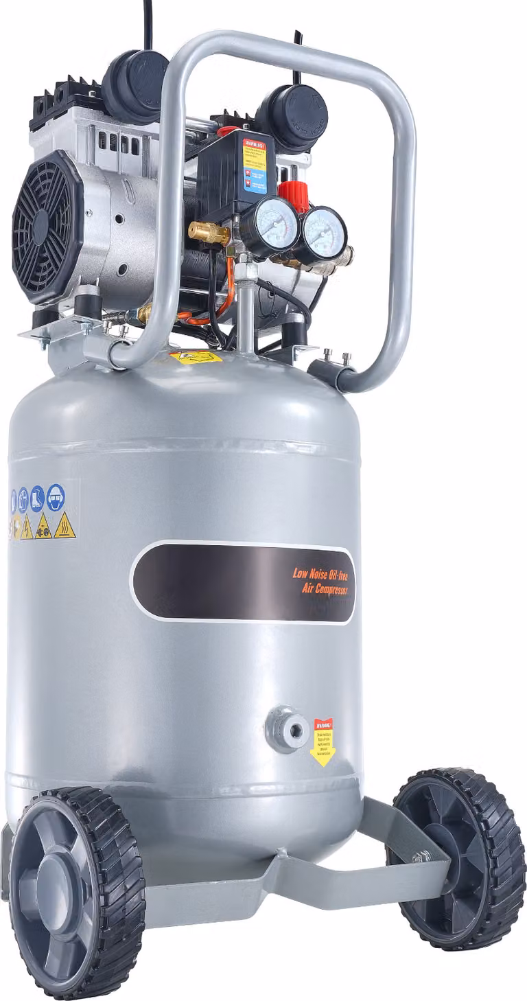 SucceBuy Compressore d'aria da 13 galloni, serbatoio senza olio da 2 hp 4 SCFM@90PSI, pressione massima 116PSI, ultra-silenzioso 63 dB per riparazione auto, gonfiaggio pneumatici, verniciatura a spruzzo, lavorazione del legno